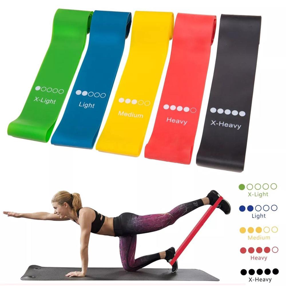 Set Resistance Band Karet Elastis Untuk Olahraga Yoga Gym Dan Workout