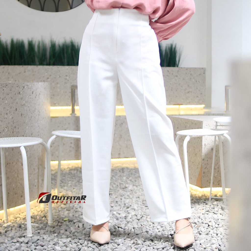 Celana Kulot Wanita Basic HW Irene Cullotes Scuba Wide Leg Kulot Premium