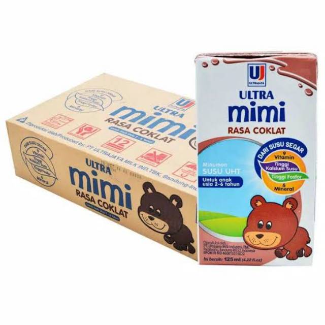 1 KARTON ULTRA MIMI KIDS UHT 125ML ISI 40PCS