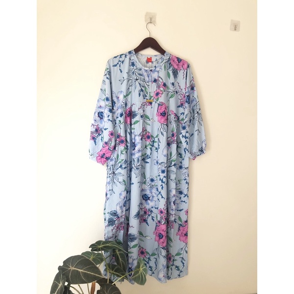 GAMIS SABRINA BAHAN RAYON VISCOS/GAMIS RAYON MOTIF BUNGAGAMIS RAYON BURKAT VIRAL KEKINIAN/GAMIS RAYON/DRESS KASUAL/DRESS LEBARAN MOTIF BUNG