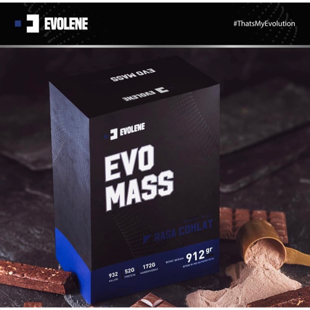 (BPOM) EVOLENE Evo Mass EvoMass 912 Gram 912Gr 2Lbs 2 lbs