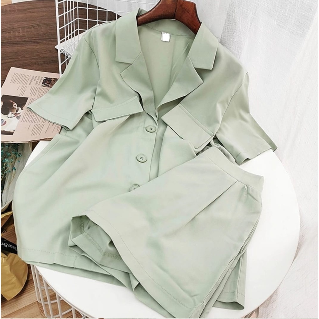 FWG - STELAN 2IN1 OLIVIA / SETELAN KOREA / SETELAN / ONE SET WANITA / STELAN WANITA / BAJU WANITA