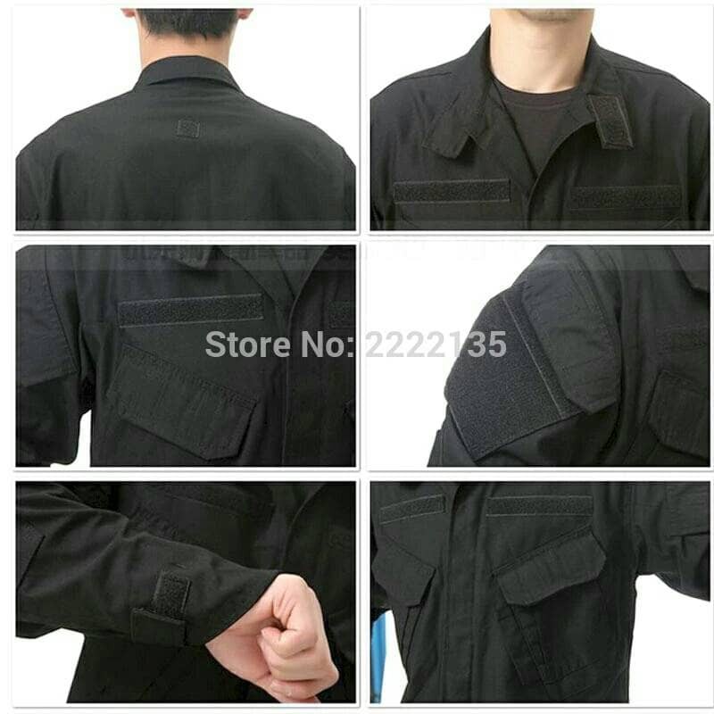 Jual Tactical BDU Uniform Black Field Shirt And Pants | Shopee Indonesia