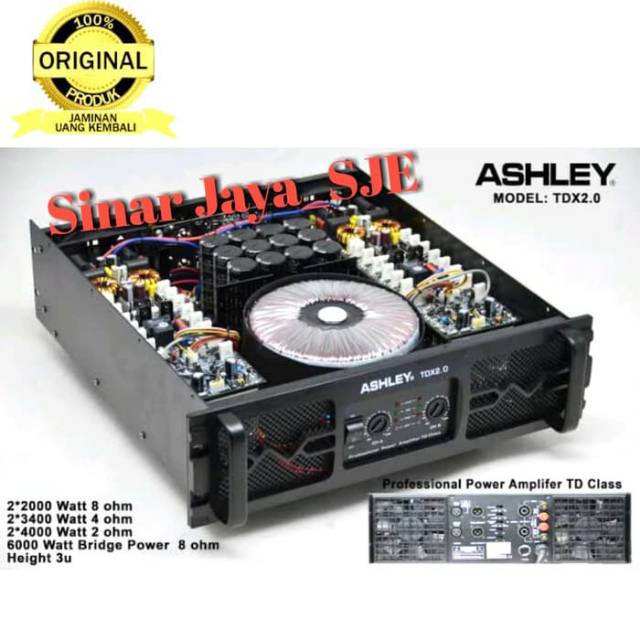 POWER ASHLEY TDX 2.0 POWER AMPLIFIER ASHLEY TD CLASS