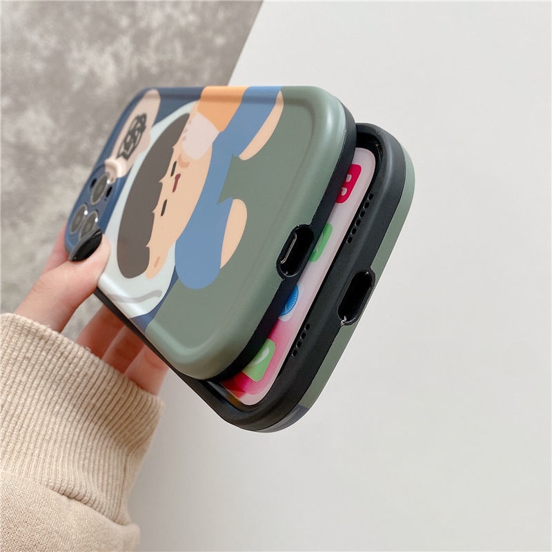 Casing Soft Case Silikon Motif Kartun Anak Laki-Laki / Perempuan Untuk IPhone 12 / 13 / 11 Pro Max / X / Xs Max / Xr / 7 / 8 + Dfgt