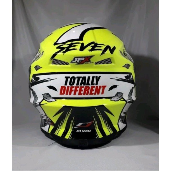 HELM CROSS JPX SNI GAMBAR BURUNG KUNING