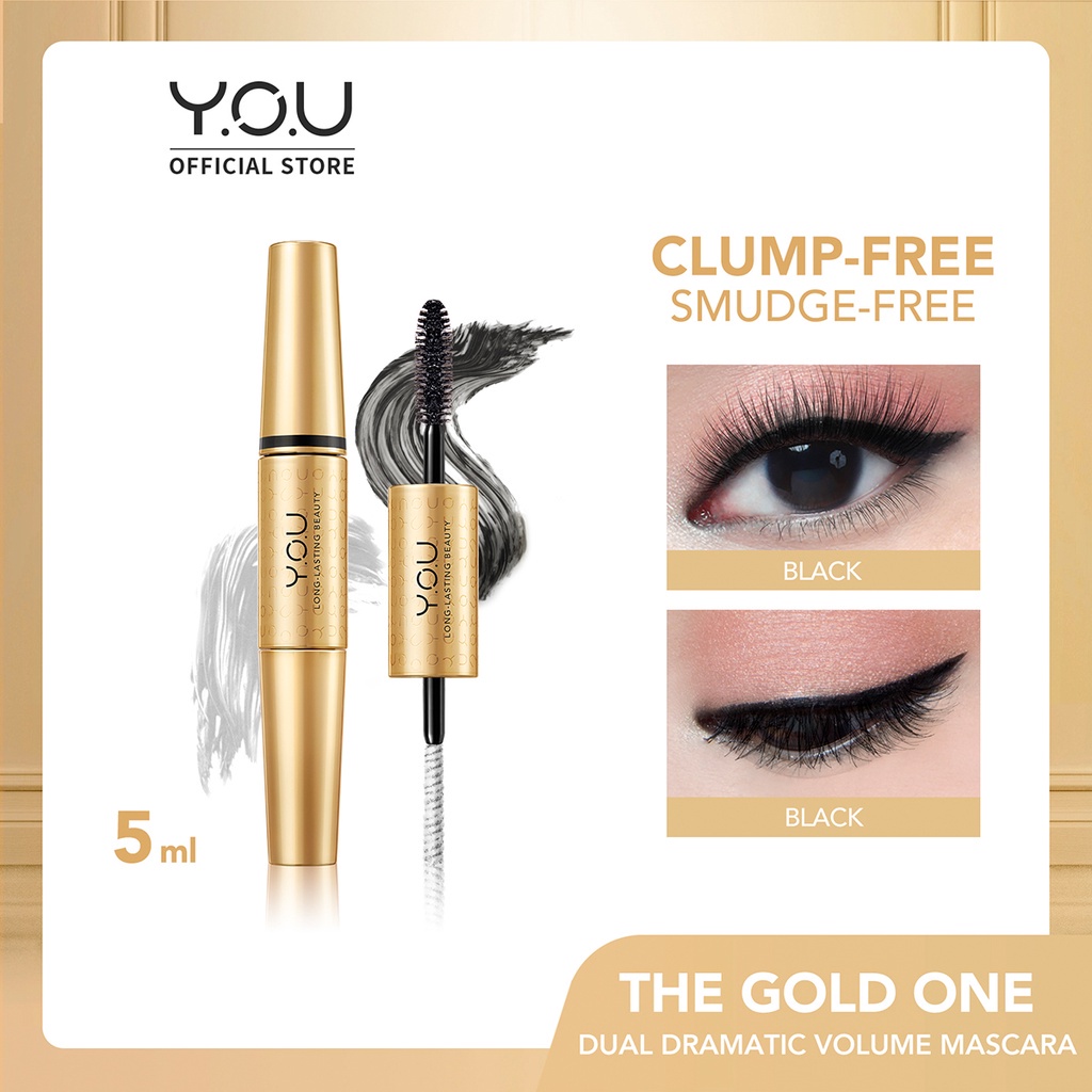 YOU The Gold One Dual Dramatic Volume Mascara [Long Lasting] Maskara Waterproof