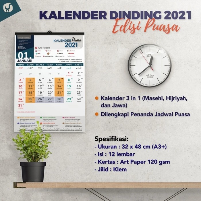 

READY Kalender Dinding Yufid 2021 Edisi Puasa TERLARIS