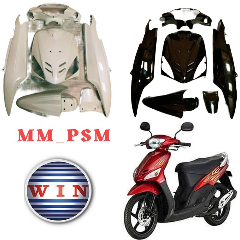 FULL SET BODY HALUS MIO LAMA MIO SPORTY HITAM PUTIH MEREK WIN