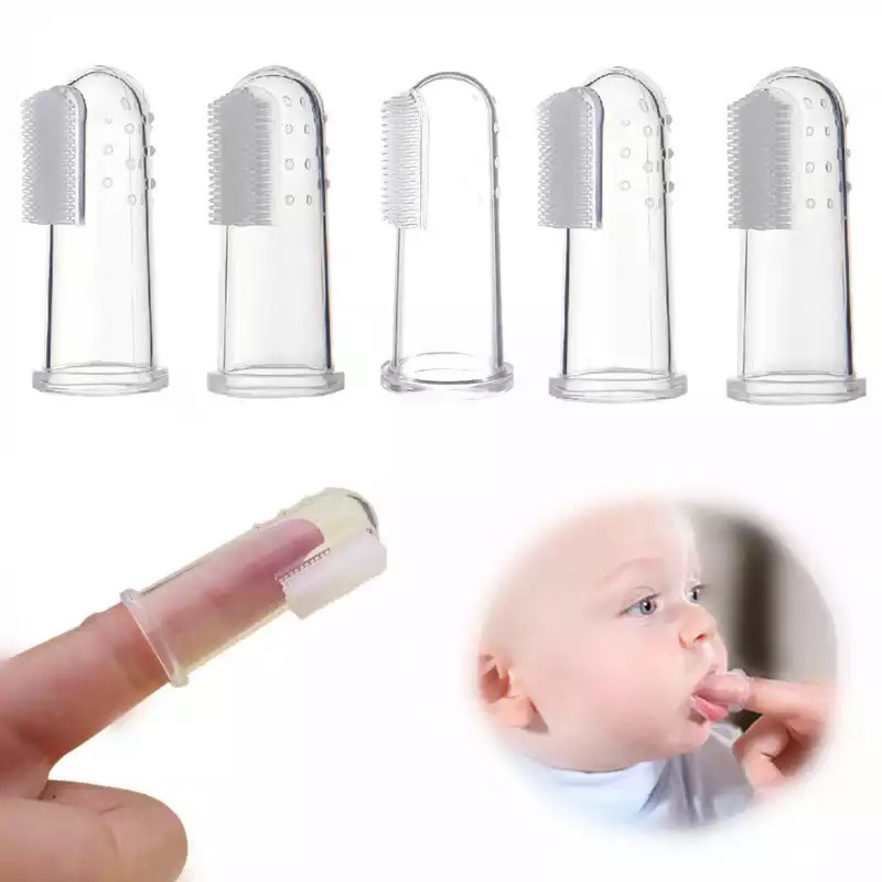 [M7] SIKAT GIGI JARI BAYI / FINGER TOOTH BRUSH / SIKAT GIGI BAYI SILIKON PACKING OPP