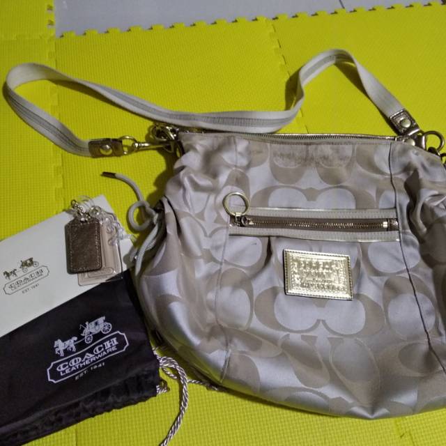 Tas coach poppy canvas original preloved