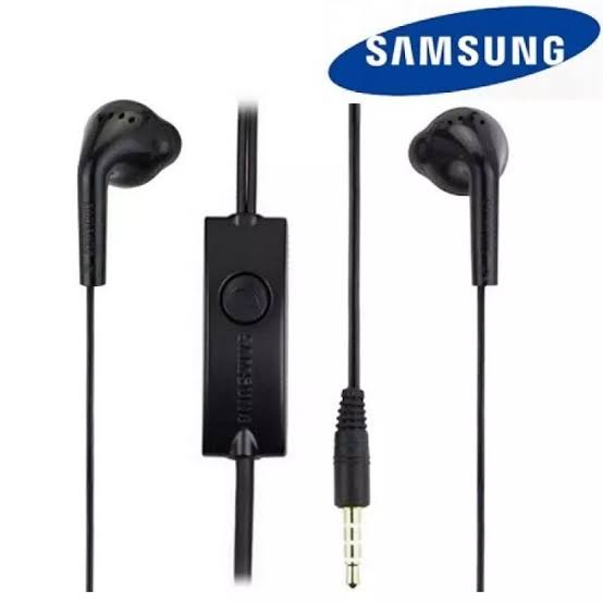 (Hitam) Headset Samsung Bass Stereo Earphone Samsung with Microphone ALL Device