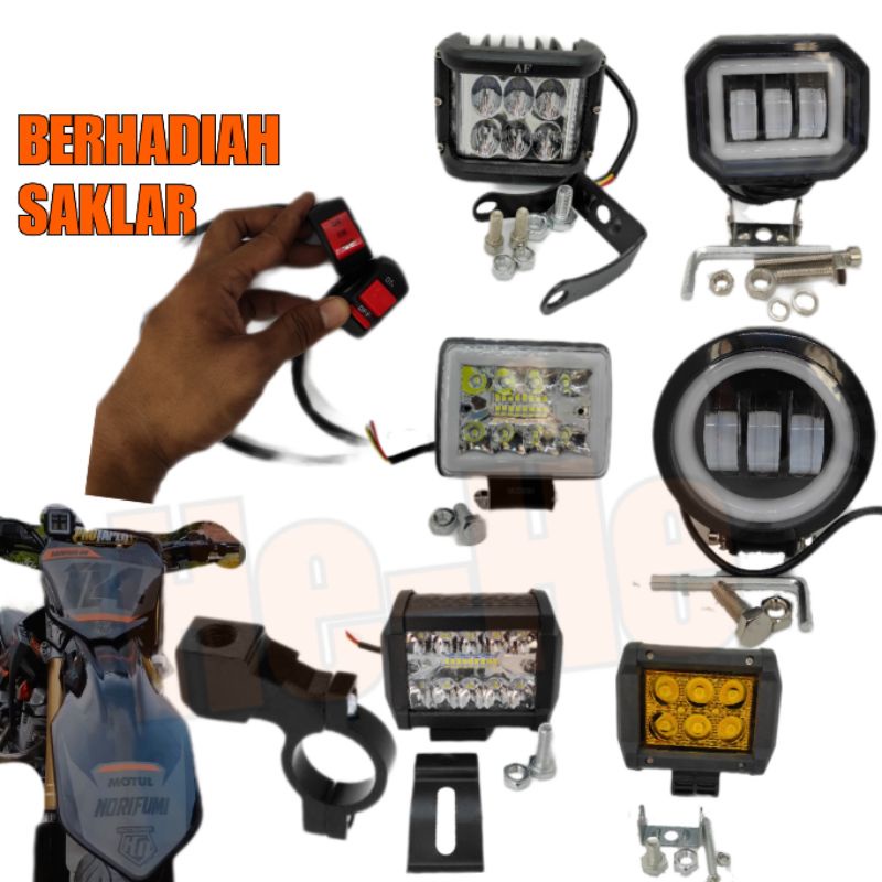 LAMPU LED SUPERMOTO KLX CRF VIAR KTM MINERVA DTRACKER VIXION SEMUA SEPEDA MOTOR LAMPU MOTOR AKSESORI