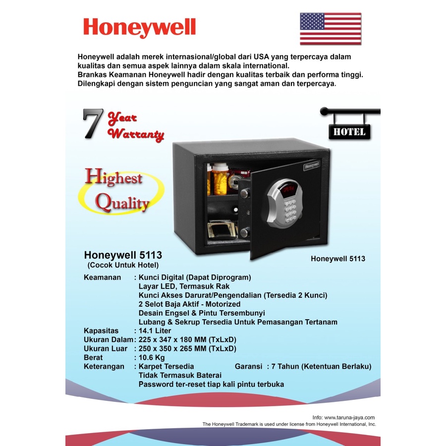 BRANKAS | HONEYWELL 5113 | ORIGINAL | GARANSI RESMI