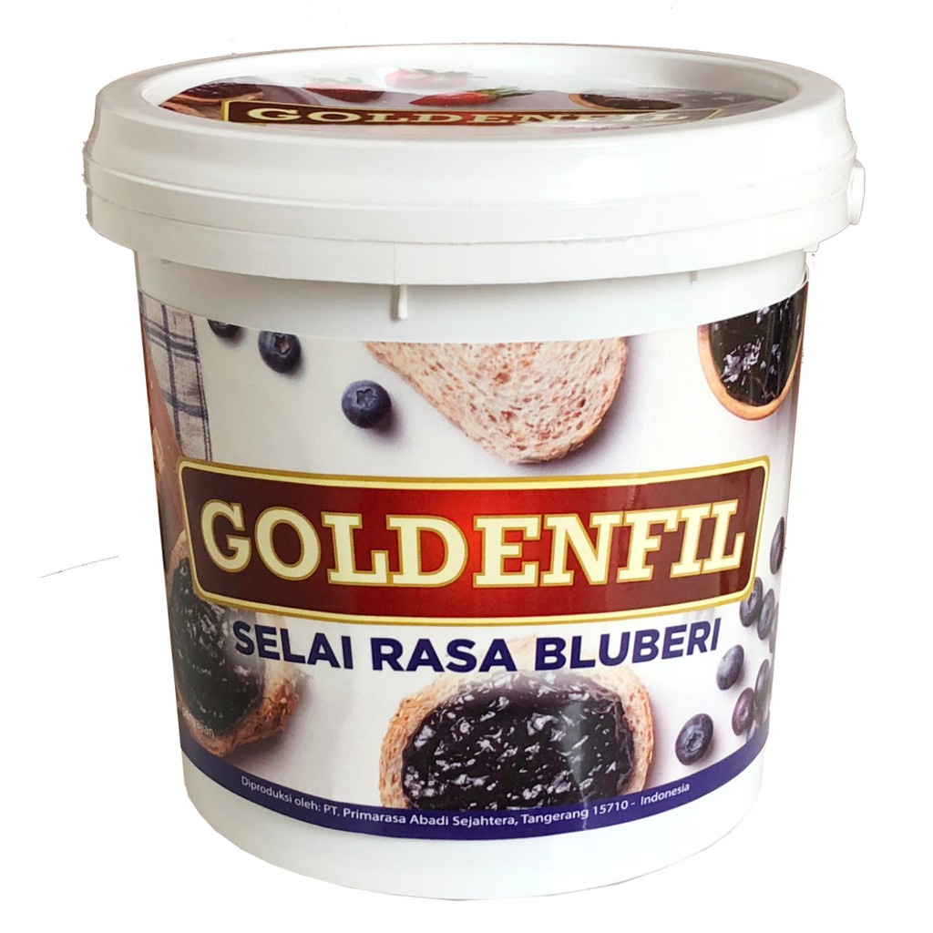 

Goldenfil Blueberry 1 kg pail selai isian filling bluberi Jam