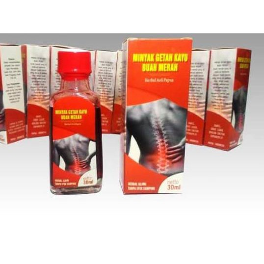 NYEPAKE OBAT REMATIK PEGAL2 MINYAK URUT GETAH KAYU BUAH MERAH PAPUA ल.