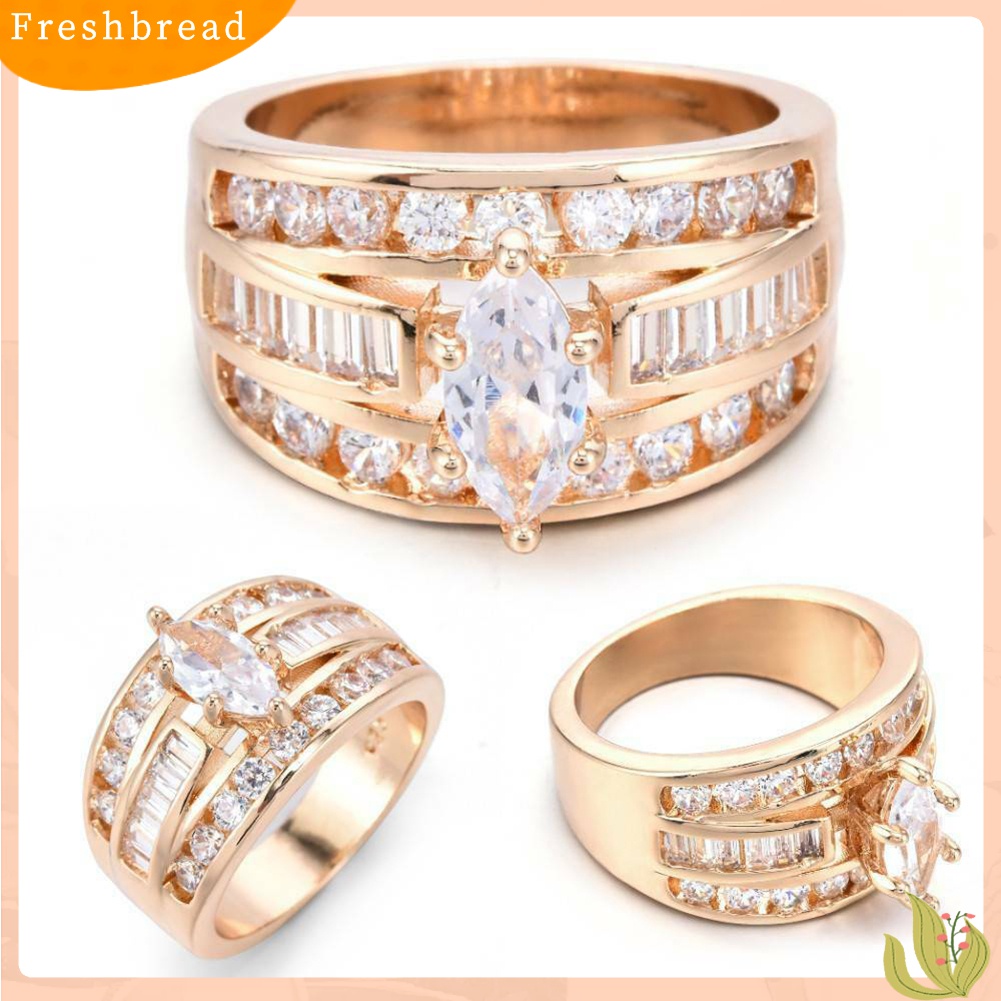 [TERLARIS]Fashion Women Cubic Zirconia Inlaid Wedding Engagement Finger Ring Jewelry Gift