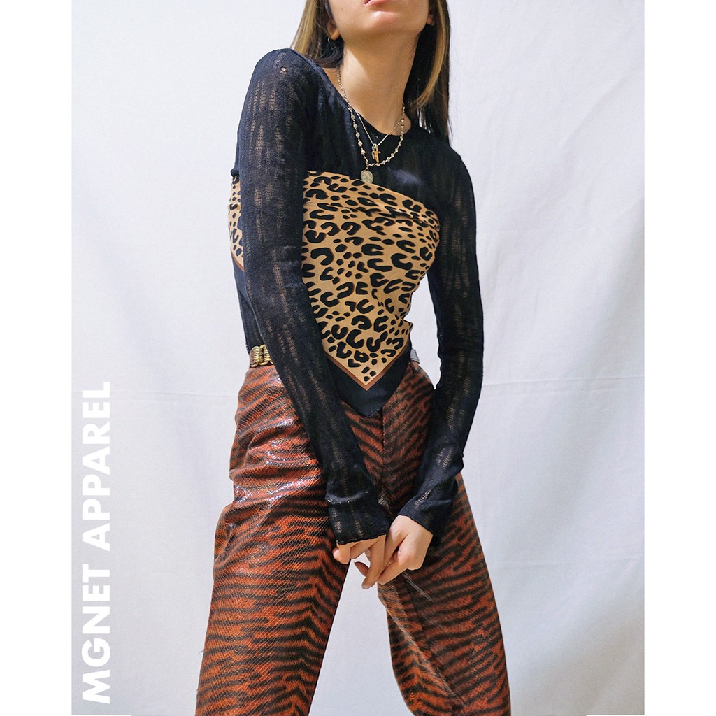 Iris’s Scarf Top (10 Motifs) - Bandana Top Crop Vintage Scarf Headband Satin