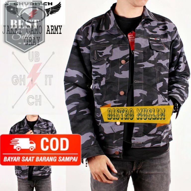 JAKET SEMI PARKA CAMO ARMY LORENG ORIGINAL #