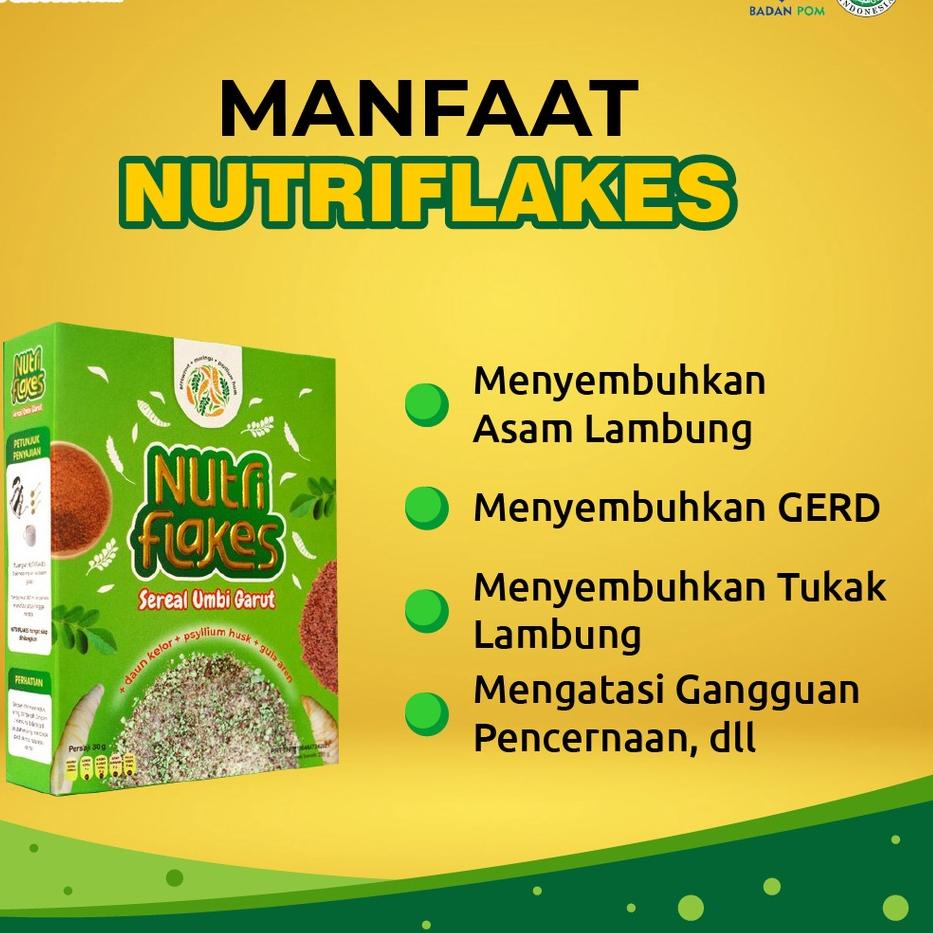 

ㆊ NUTRIFLAKES SEREAL UMBI GARUT SOLUSI MAAG & ASAM LAMBUNG BARU 2699 ◈