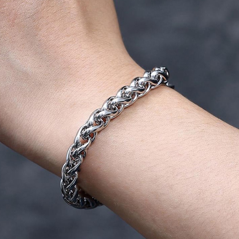 Fancyqube Gelang Bahan Titanium Steel Gaya Vintage Untuk Pria