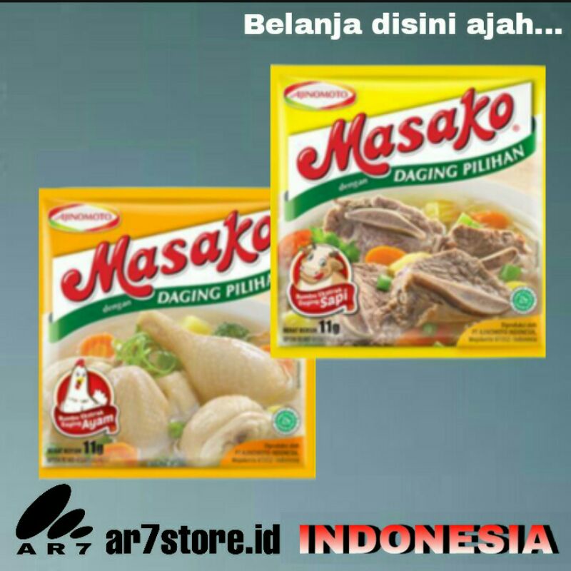 

MASAKO Bumbu rasa ayam,sapi renceng isi 12 sachet