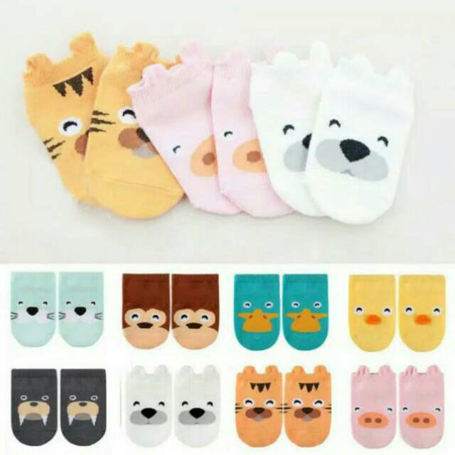 Kaos Kaki 3D Bayi Anak Laki Perempuan Motif Binatang Anti Slip