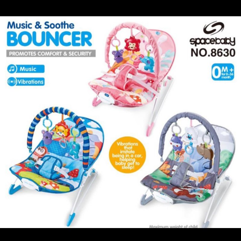 Space baby 3 Recline Positions bouncer SB-8630