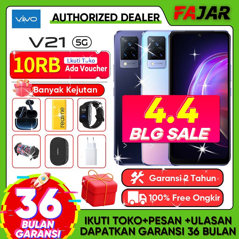 VIVO V21 5G RAM 8GB ROM 128GB Garansi Resmi Handphone Vivo v21 baru 2021 5G,HP vivo v23e 8GB +4GB EXTENDED RAM 128GB ROM baru 2021