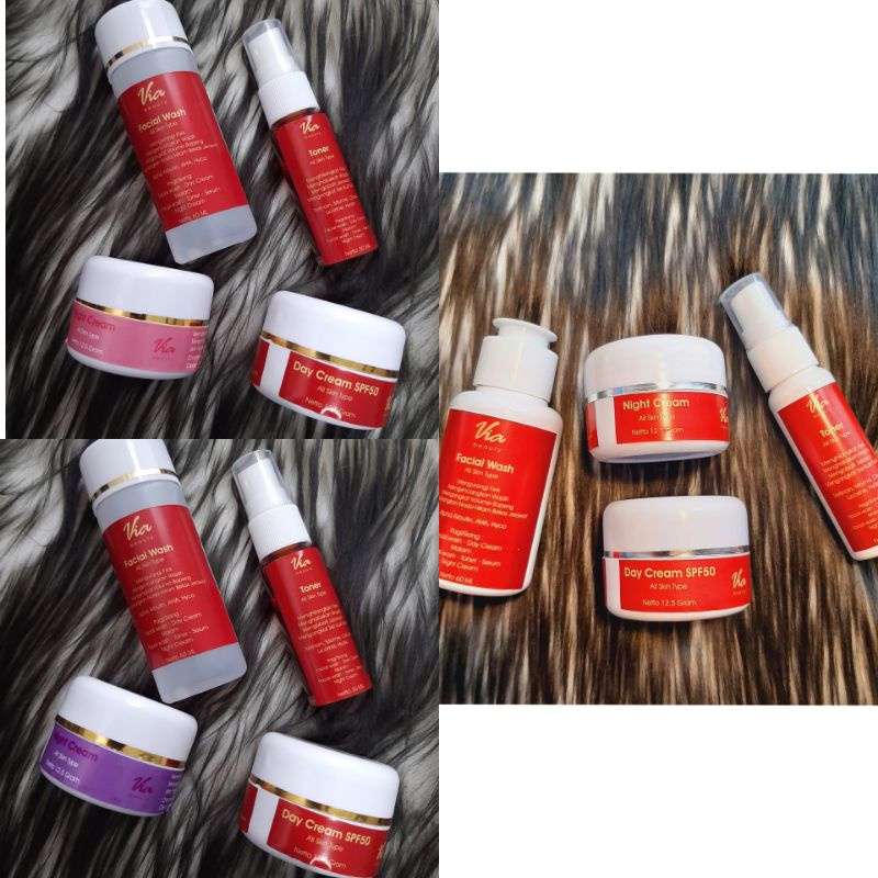 Via.Beauty - Paket Cream whitening & glowing ( flek acne ringan )