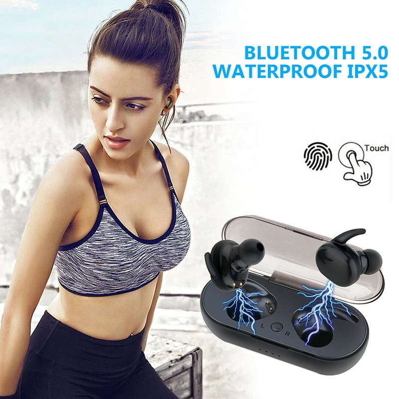 (COD) Y30 Wireless Earphones Bluetooth 5.0 Headset HIFI  Stereo Earbuds Noise Cancelling with Microphone In-Ear