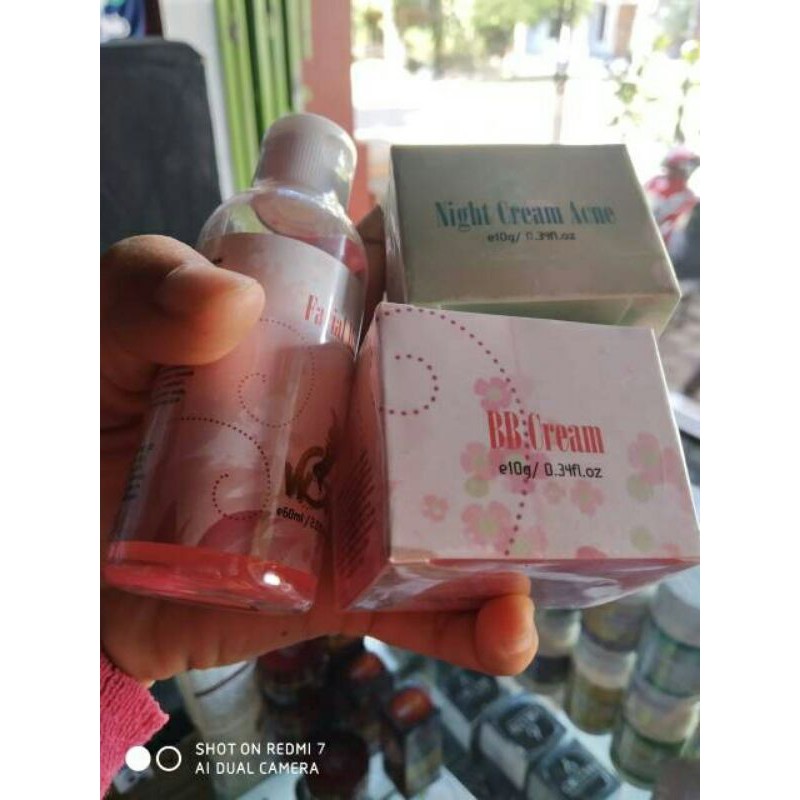 PAKET WGS ACNE ISI 3 -  Whitening Glossy Skincare - ORIGINAL BPOM - NASA GROSIR