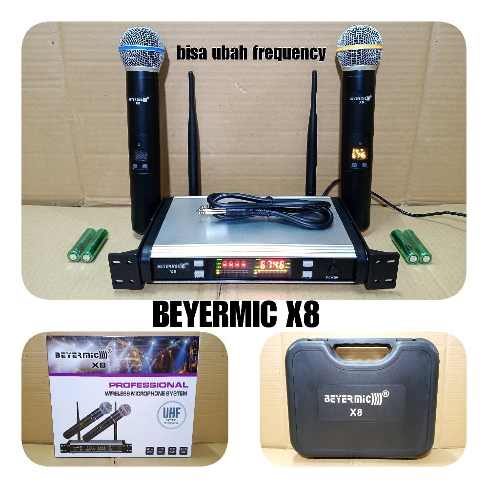 MIC WIRELESS HANDLE BEYERMIC X8 PROFESIONAL MICROPHONE SYSTEM