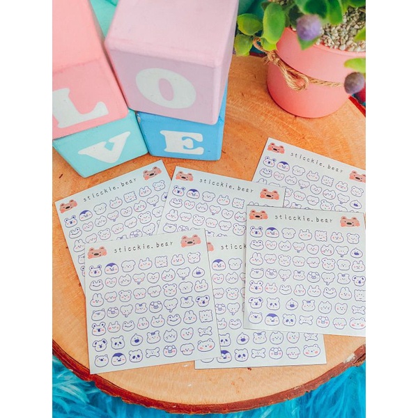 

Sticckie Bear Mood Tracker Sticker / Stiker Journaling lucu / Dot Bujo Sticker