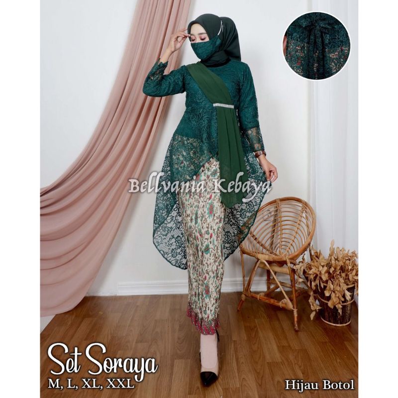 KEBAYA ORIGINAL // KEBAYA MODERN // TUNIK SORAYA // SET KEBAYA LESTY // BAJU PESTA // BAJU WISUDA //By Bellvania