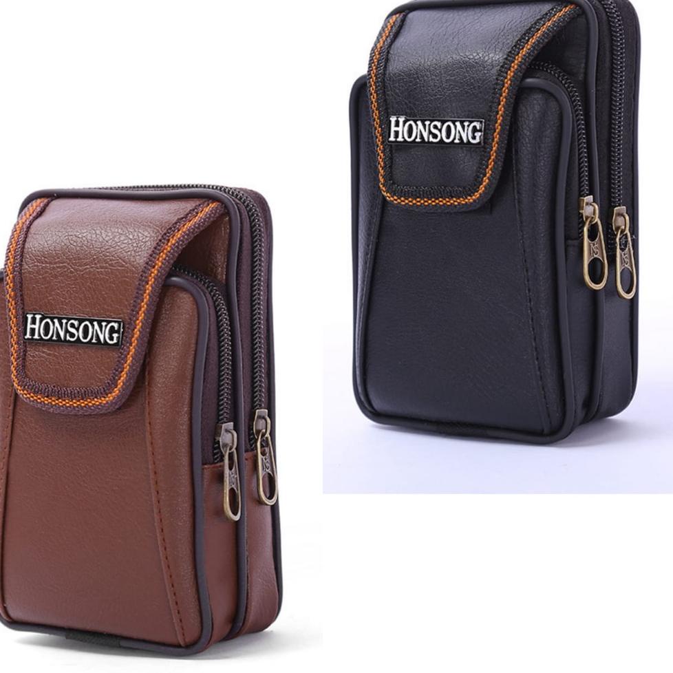 M5T5 DOMPET HP PINGGANG PRIA KULIT IMPORT PUM ORI GLASVE SARUNG HP COWOK KEREN BRANDED BATAM ORIGINA