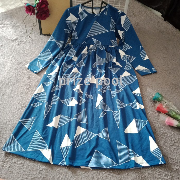 Gamis anak perempuan Remaja/Tanggung Terbaru 2021/Fashion Muslim - navy, M