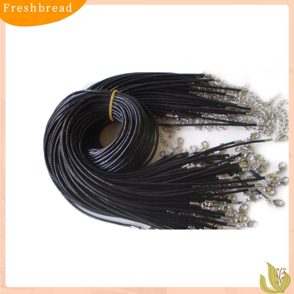 Terlaris 10 Pcs 2mm Wax Rope String Necklace with Lobster Clasp for DIY Jewelry Making