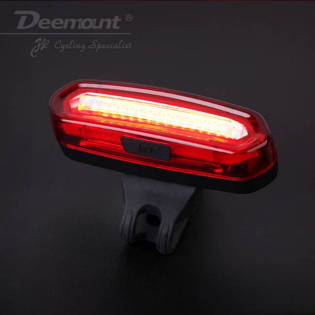 DEEMOUNT LAMPU BELAKANG SEPEDA USB LED MERAH/PUTIH