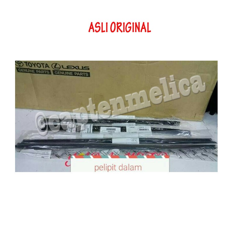 ORI Pelipit Plipit Lis List Karet Bawah Jendela Kaca Pintu DALAM Toyota HILUX 2 KABIN 2005 2006 2007