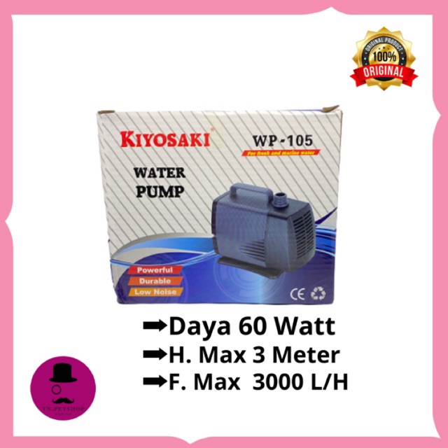 Kiyosaki WP 105 - Aquarium Kolam Ikan Pompa Celup Water Pump Sekelas Amara