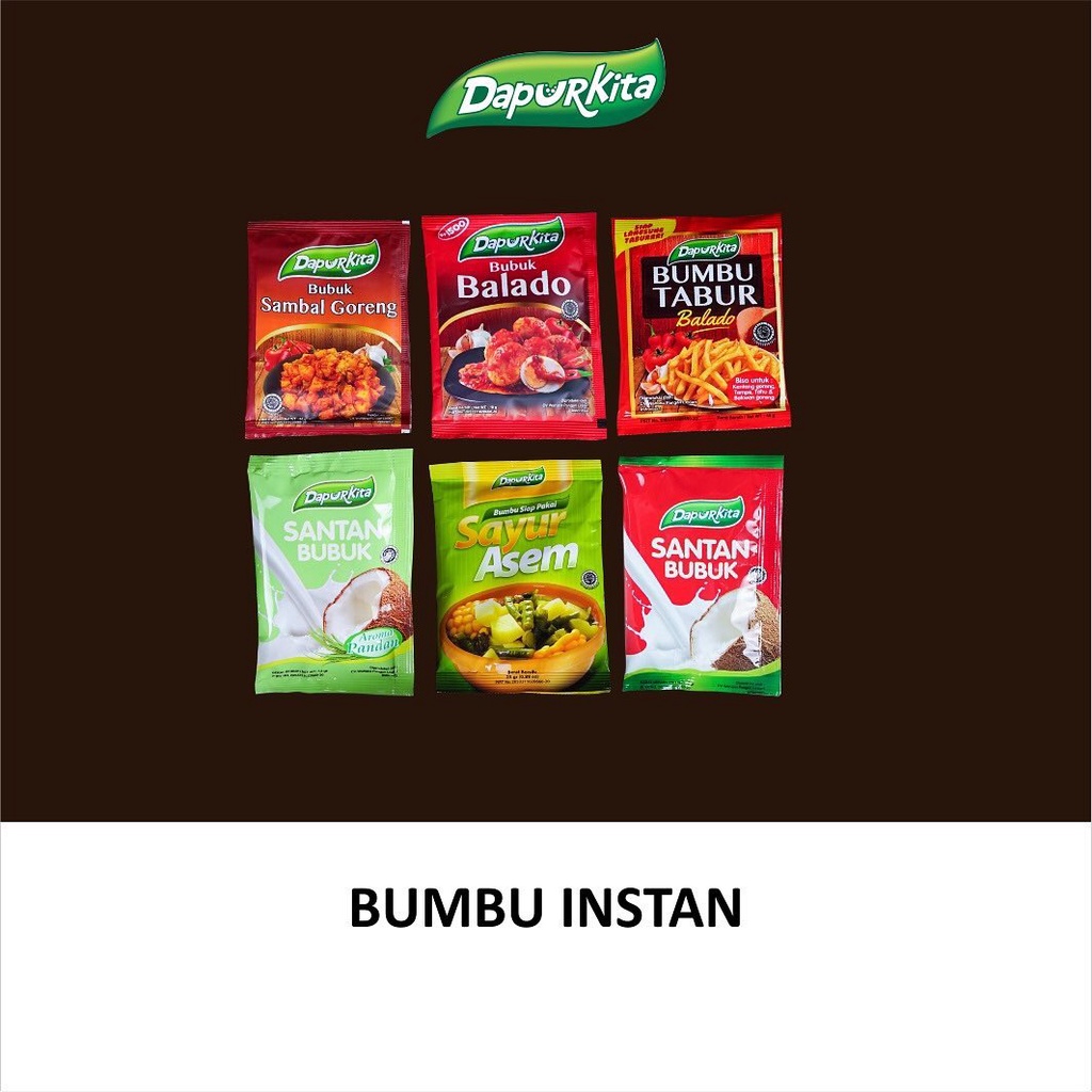 DAPURKITA Bumbu Instan | Balur Tempe | Sambal Goreng | Bubuk Balado | Sayur Asem BABY MPASI