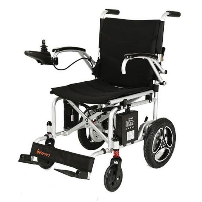 kursi roda wheelchair N5519 warna hitam Elektrik modern all black Travelling easy fold