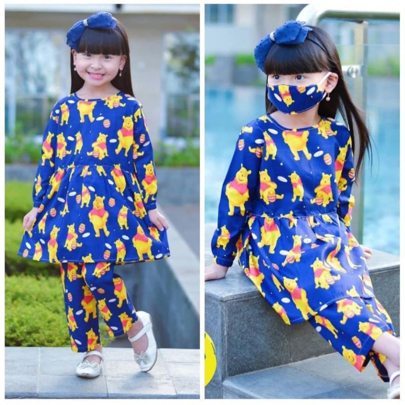 Setelan Anak - Setelan Anak Perempuan/Baju anak Perempuan/Baju Tidur Anak/dress Anak/Setelan Tunik Anak