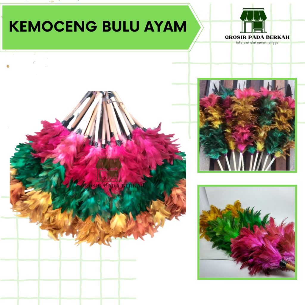 Kemoceng Bulu Ayam Alat Pembersih Debu Kemoceng Bulu Termurah Kemoceng Bulu Ayam Warna Warni Kemocen