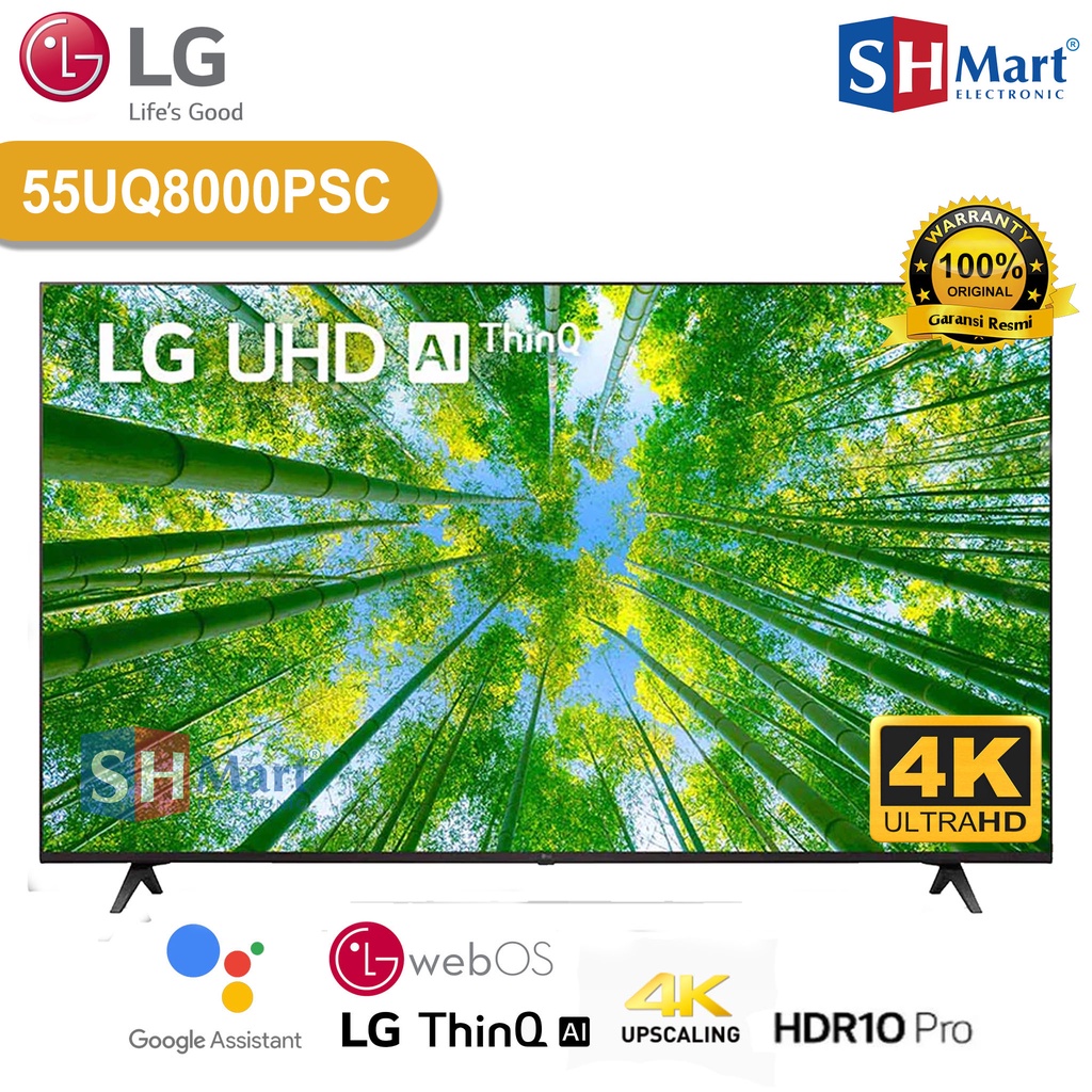 SMART TV LG 55 INCH 55UQ8000PSC UHD 4K HDR 55UQ8000 MAGIC REMOTE NEW 2022 GARANSI RESMI (MEDAN)