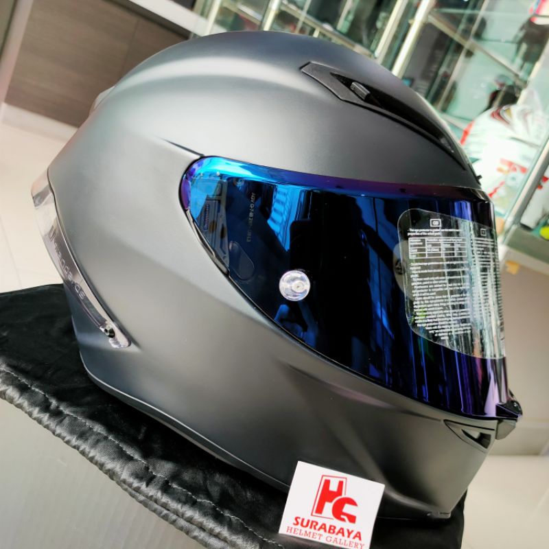 Jual Agv Corsa Mono Black Matt Free Iridium Blue Visor (Eurofit UK