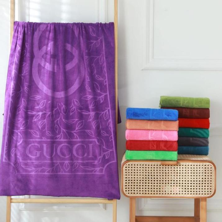 Terbaru.. HSS HANDUK GUCCI DAUN NEW MOTIF DEWASA UKURAN 70X140CM HALUS DAN LEMBUT