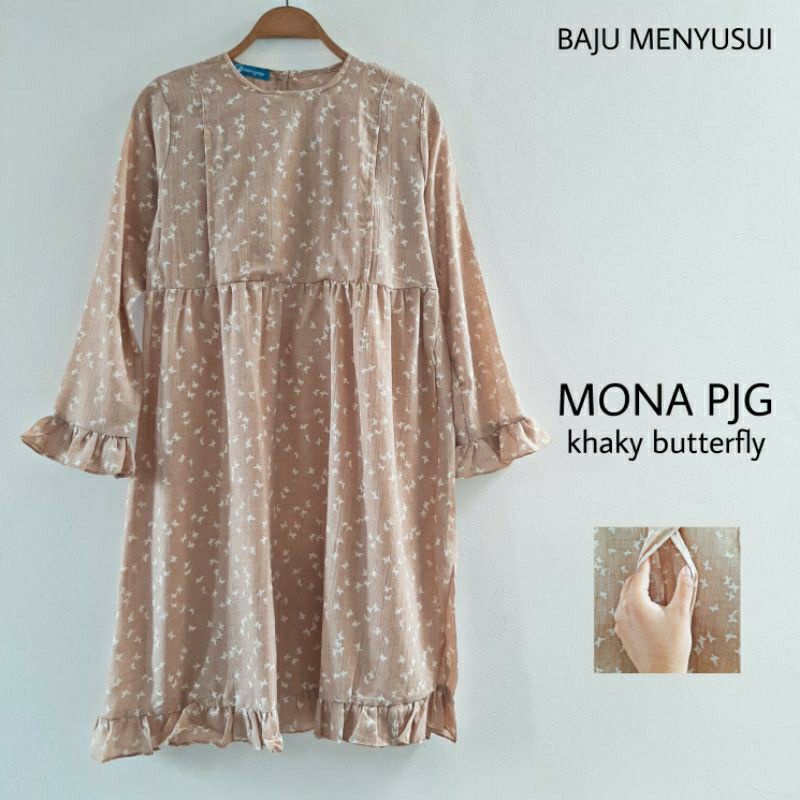 MAMIGAYA Baju Menyusui Mona Formal  Lengan Panjang Tunik Menyusui