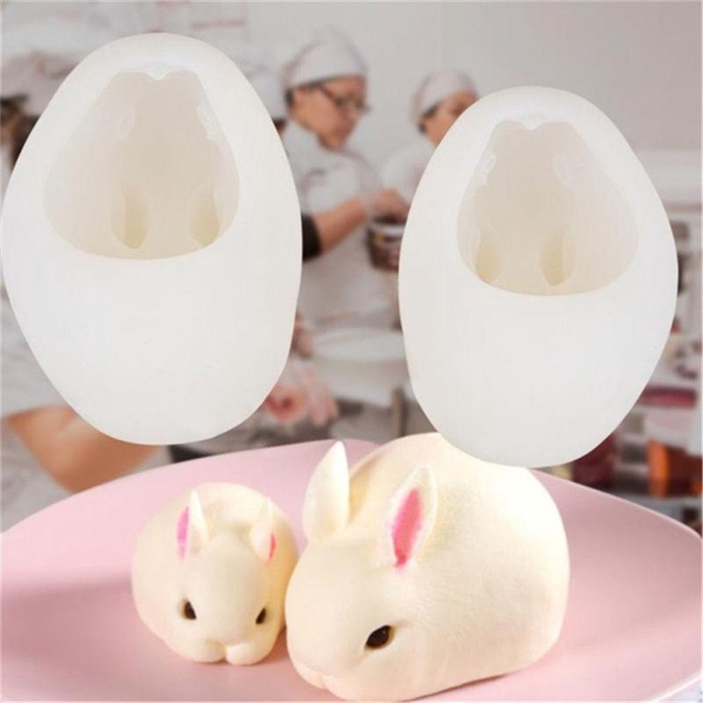 R-flower Candle Mold 3D Lucu Membuat Lilin Coklat Easter Bunny Mousse Cake Fondant Moulds